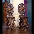 Mary Shelley Pair Walnut Hall Chairs | Westland London