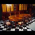 Walnut Mahogany Inlaid Wood Dining Table | Westland London