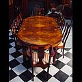 Walnut Mahogany Inlaid Wood Dining Table | Westland London