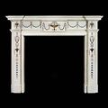 Irish Bossi Scagliola Marble Antique Fireplace | Westland London