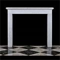 Small White Carrara Marble Fireplace | English Chimneypiece
