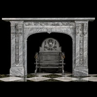 Dove Grey Marble Antique Victorian Fireplace | Westland