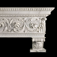 Palazzo Statuary Marble Fireplace Mantel | Westland Antiques