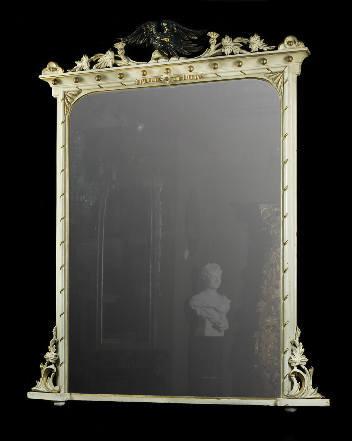 Victorian Painted Eagle Overmantle Mirror Westland London A Painted And Gilded Antique Victorian Overmantle Mirror
