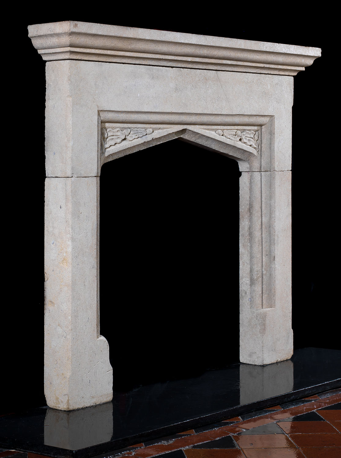 Tudor Stone Acorn Oak Antique Fire Surround Westland London