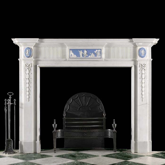 English Wedgewood Marble Fireplace Surround Westland London