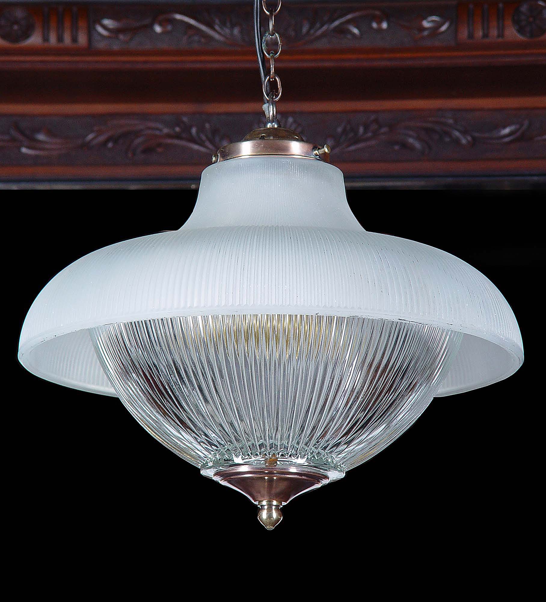 Art Deco Ceiling Light Fluted Shade Westland London