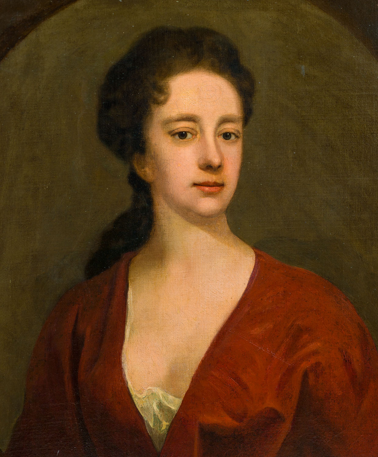 18th Century Oil On Canvas Portrait Westland London 18th-century-oil-on-canvas-portrait-westland-london