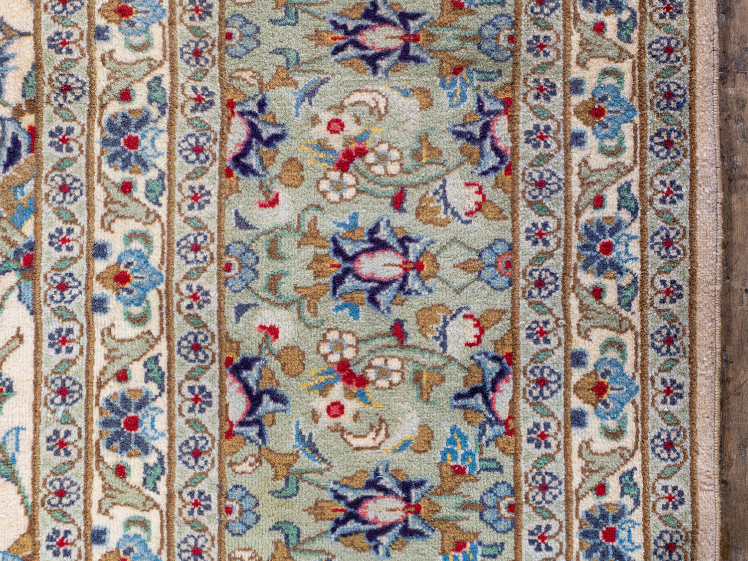 Persian Foliage Kashan Midnight Ivory Carpet | Westland London