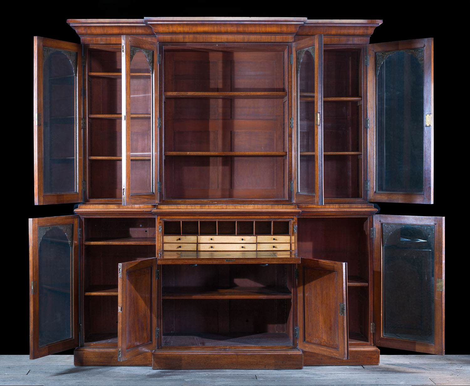 Victorian Mahogany Bookcase Secretaire Westland London