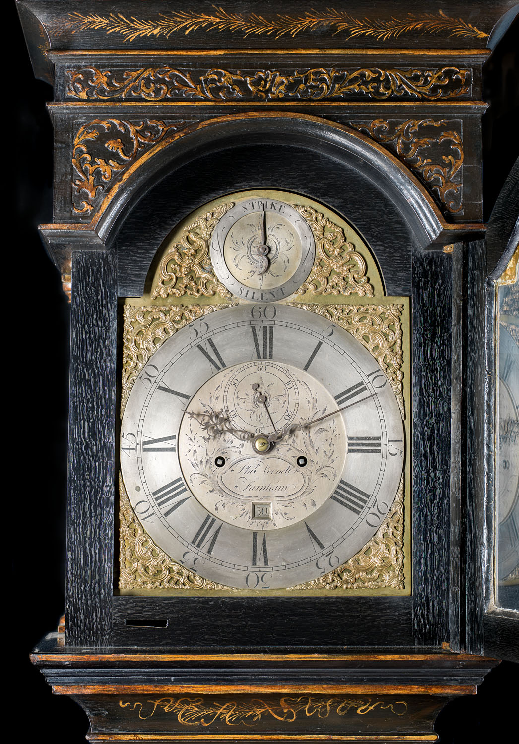 A Lacquered Chinoiserie Longcase Clock Westland London