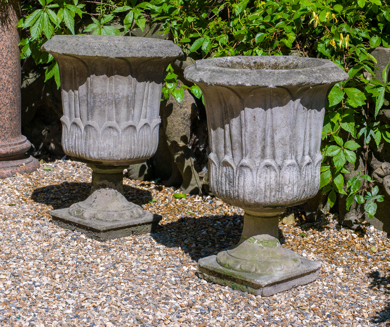 Garden Urns Pair Stone Westland London