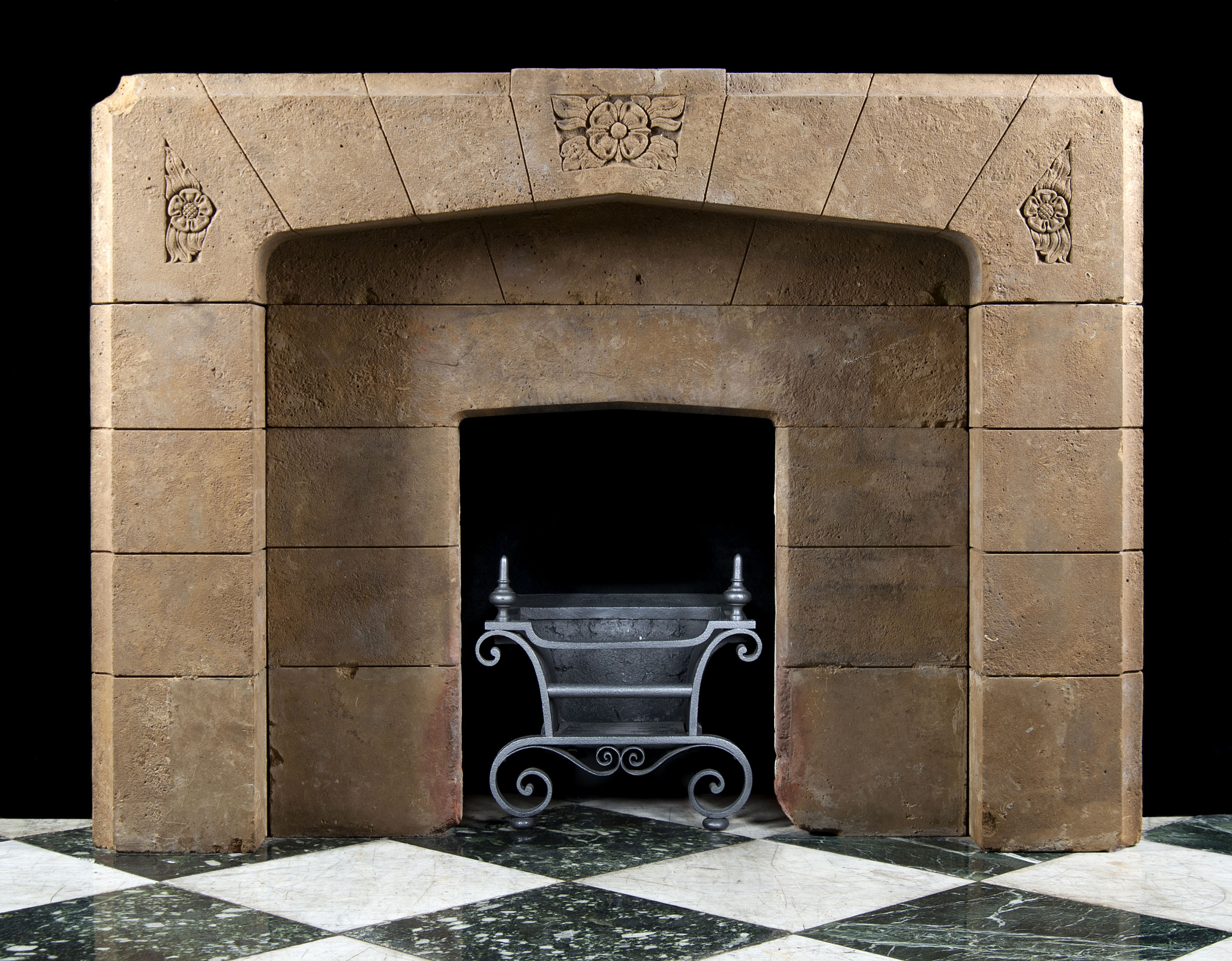 An Art Deco Horton Stone Fireplace Surround