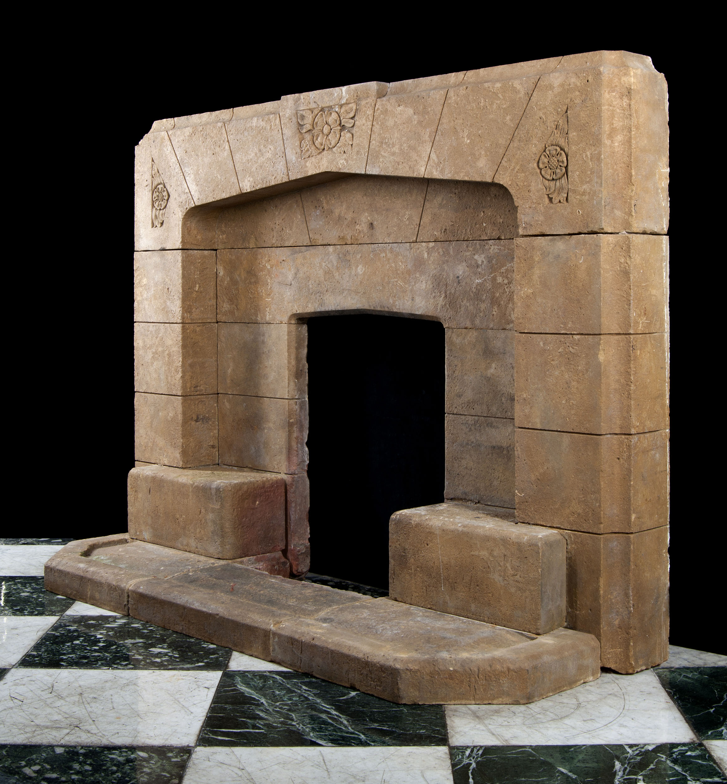 An Art Deco Horton Stone Fireplace Surround