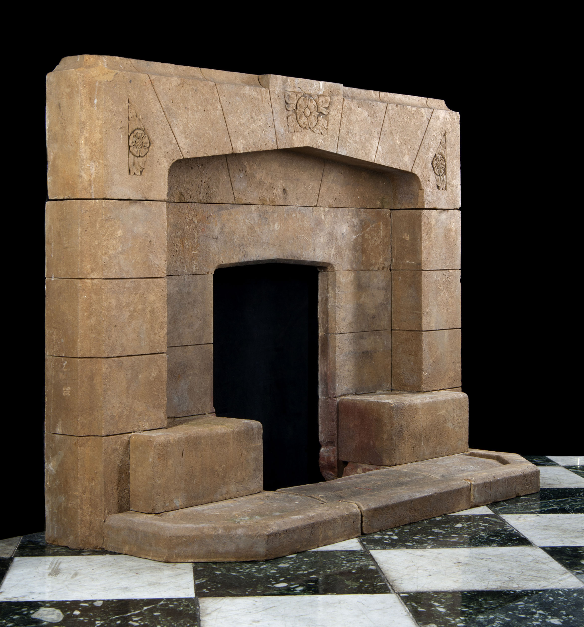 An Art Deco Horton Stone Fireplace Surround