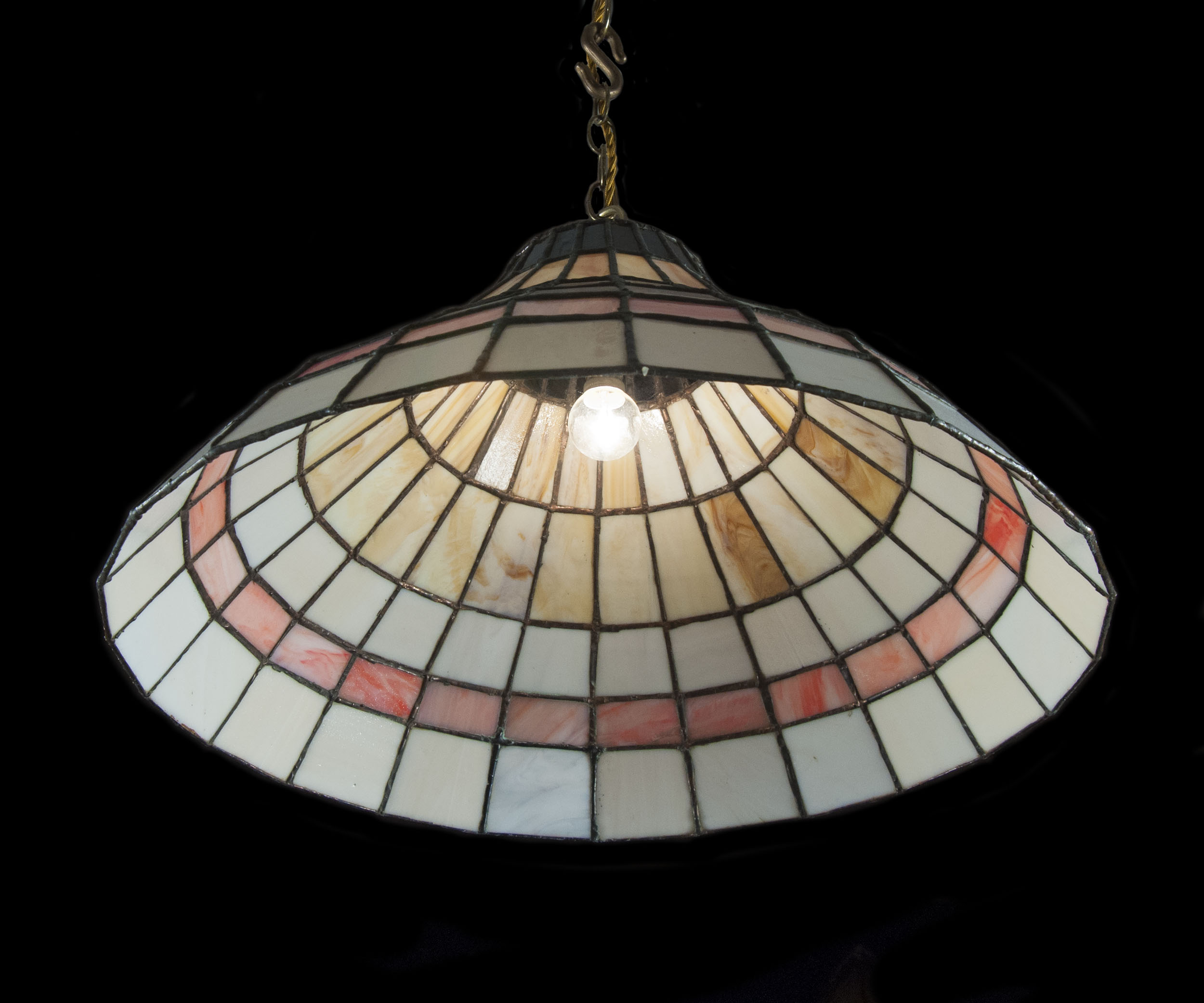 A 20th century pair of Art Deco style ceiling lights 