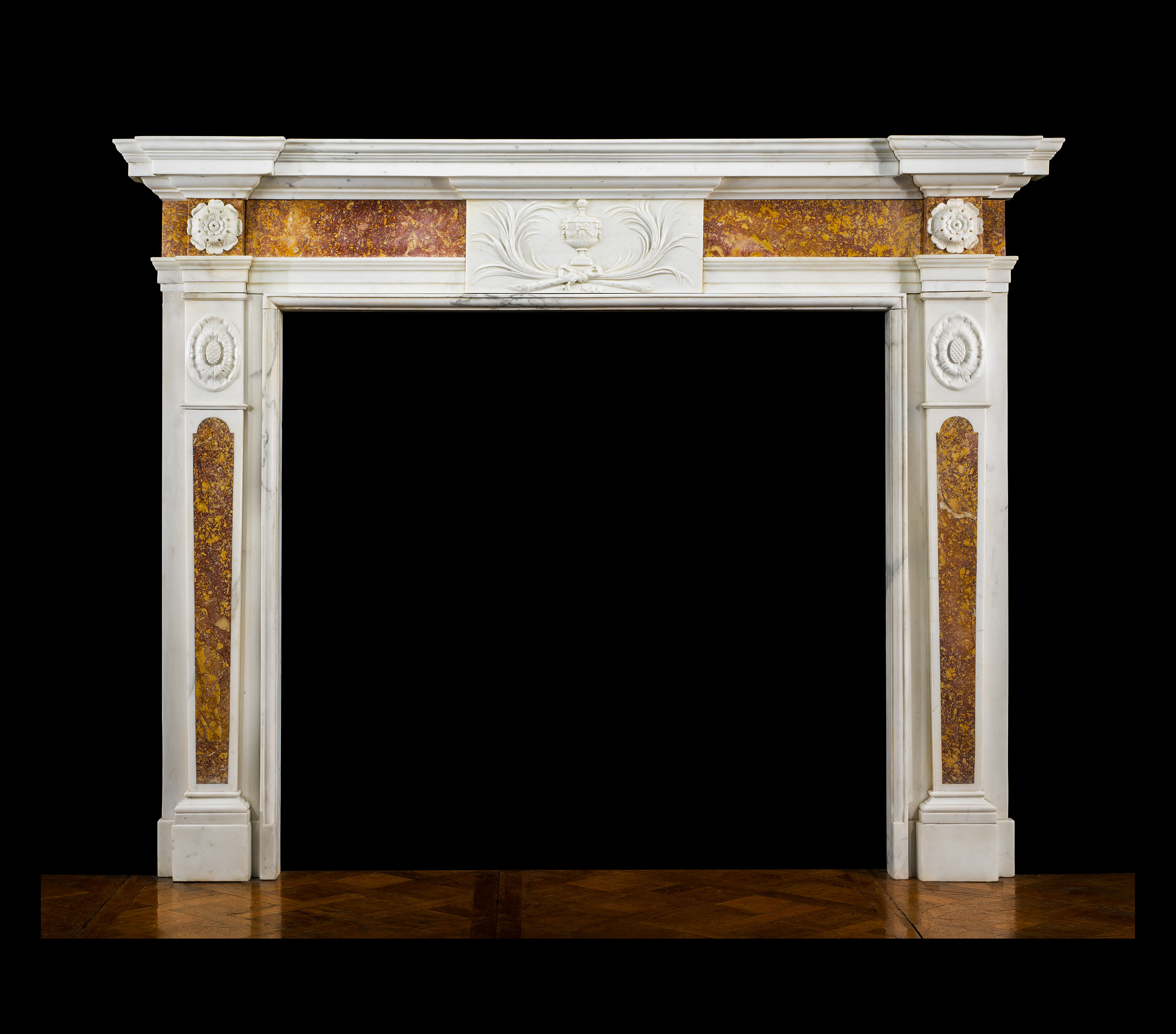 An 18th century Statuary Marble Chimneypiece