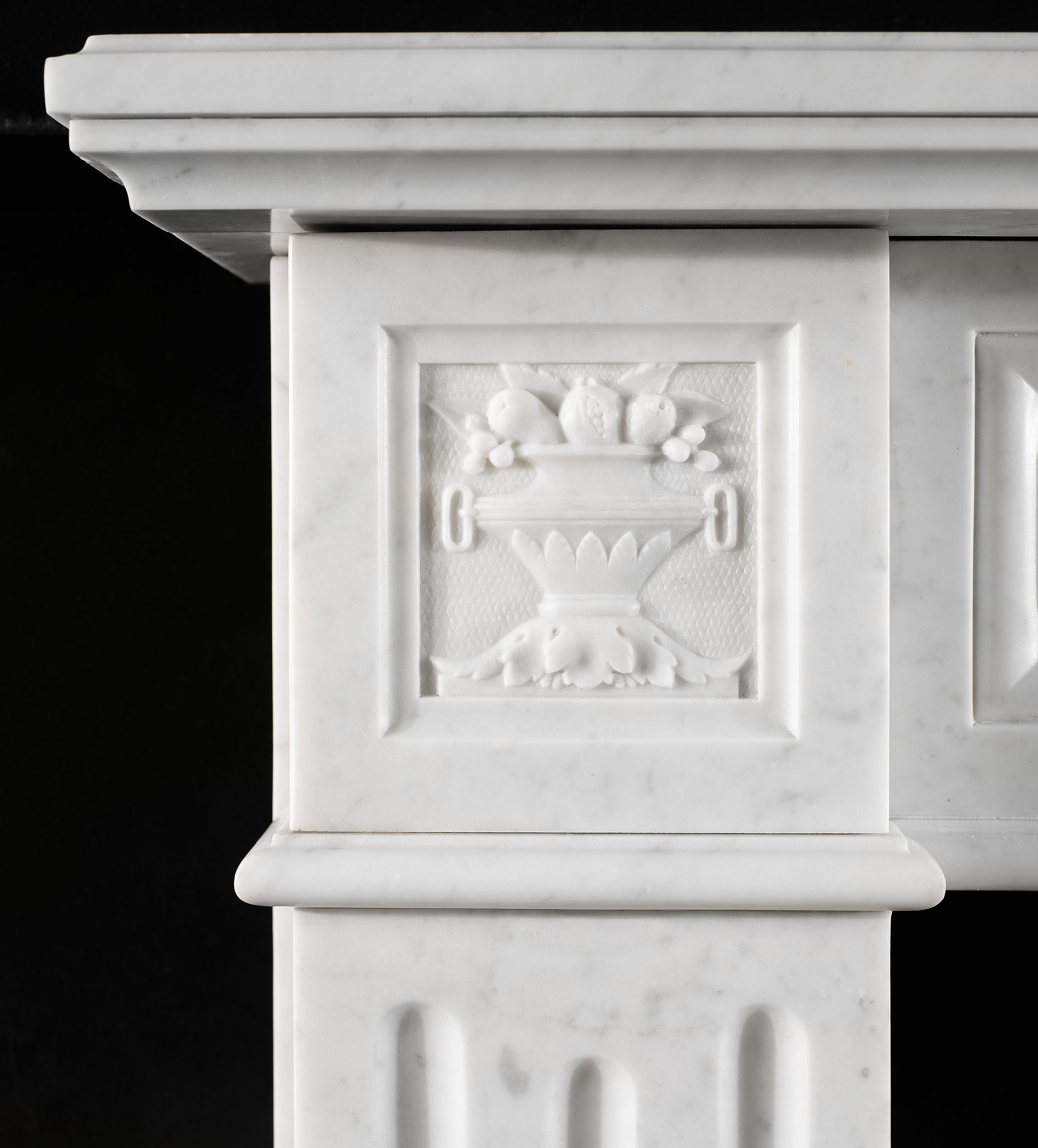 A Louis XVI Style Marble Fireplace Surround