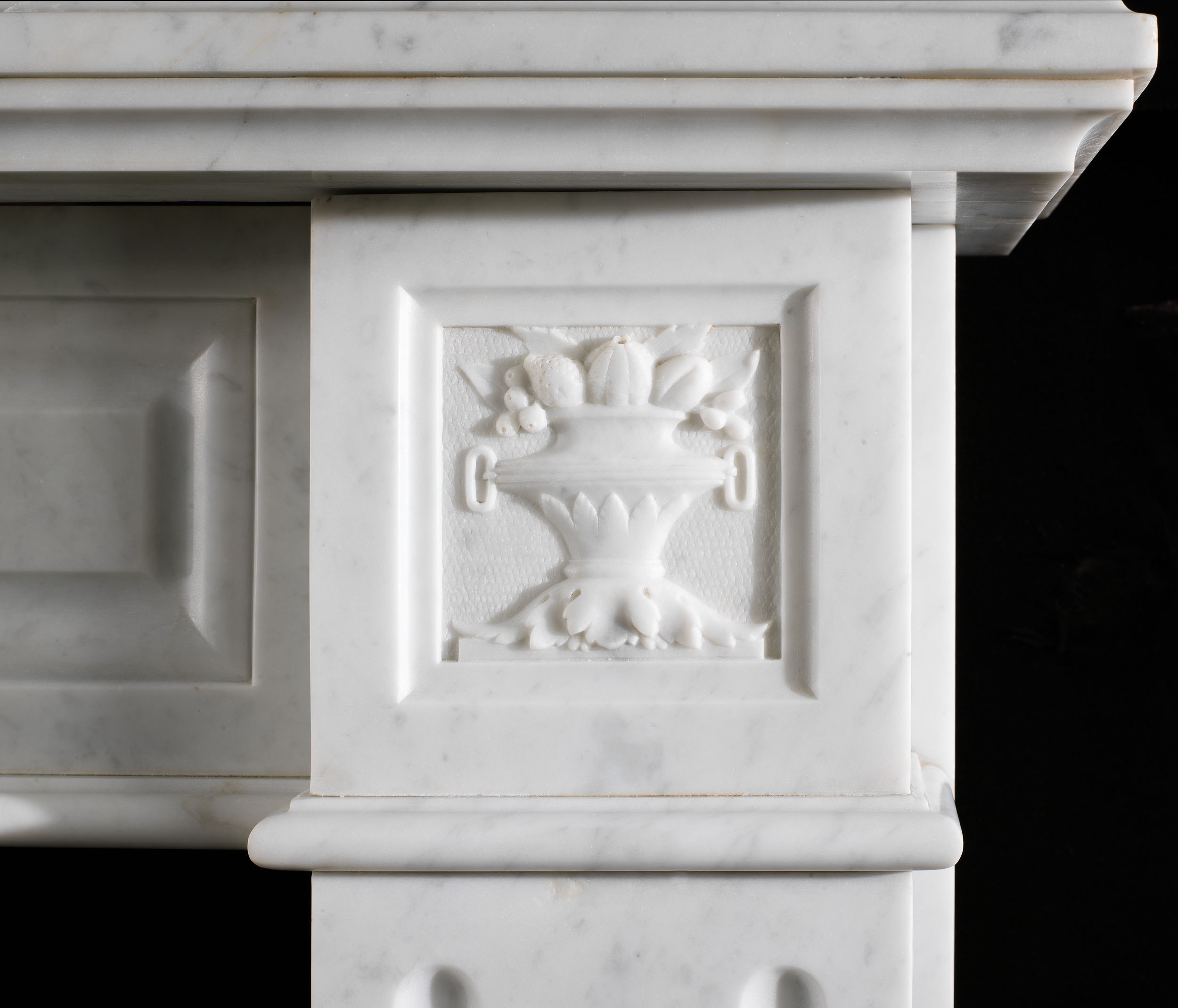 A Louis XVI Style Marble Fireplace Surround