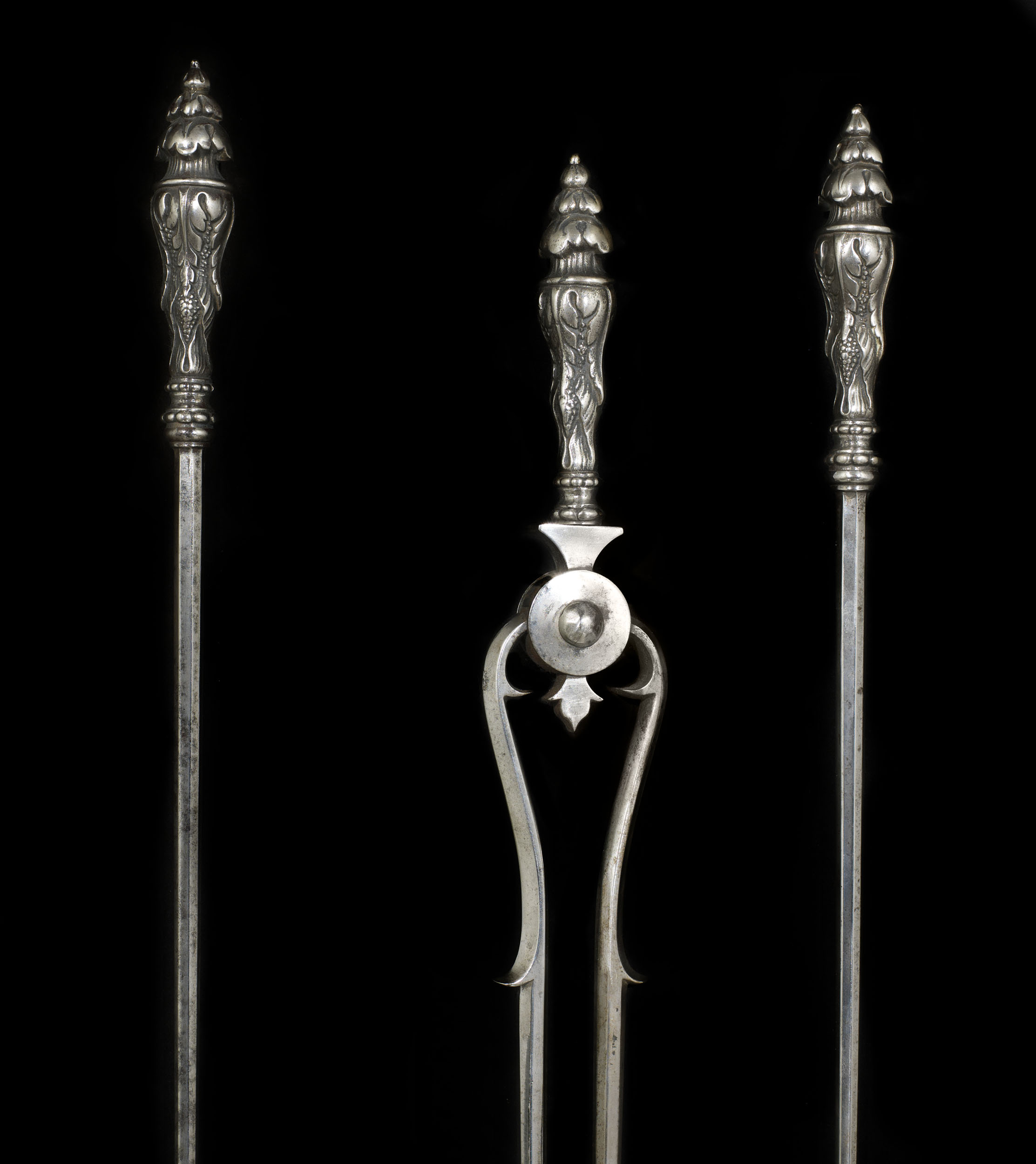 A Set of Three Victorian Steel Fire Tools