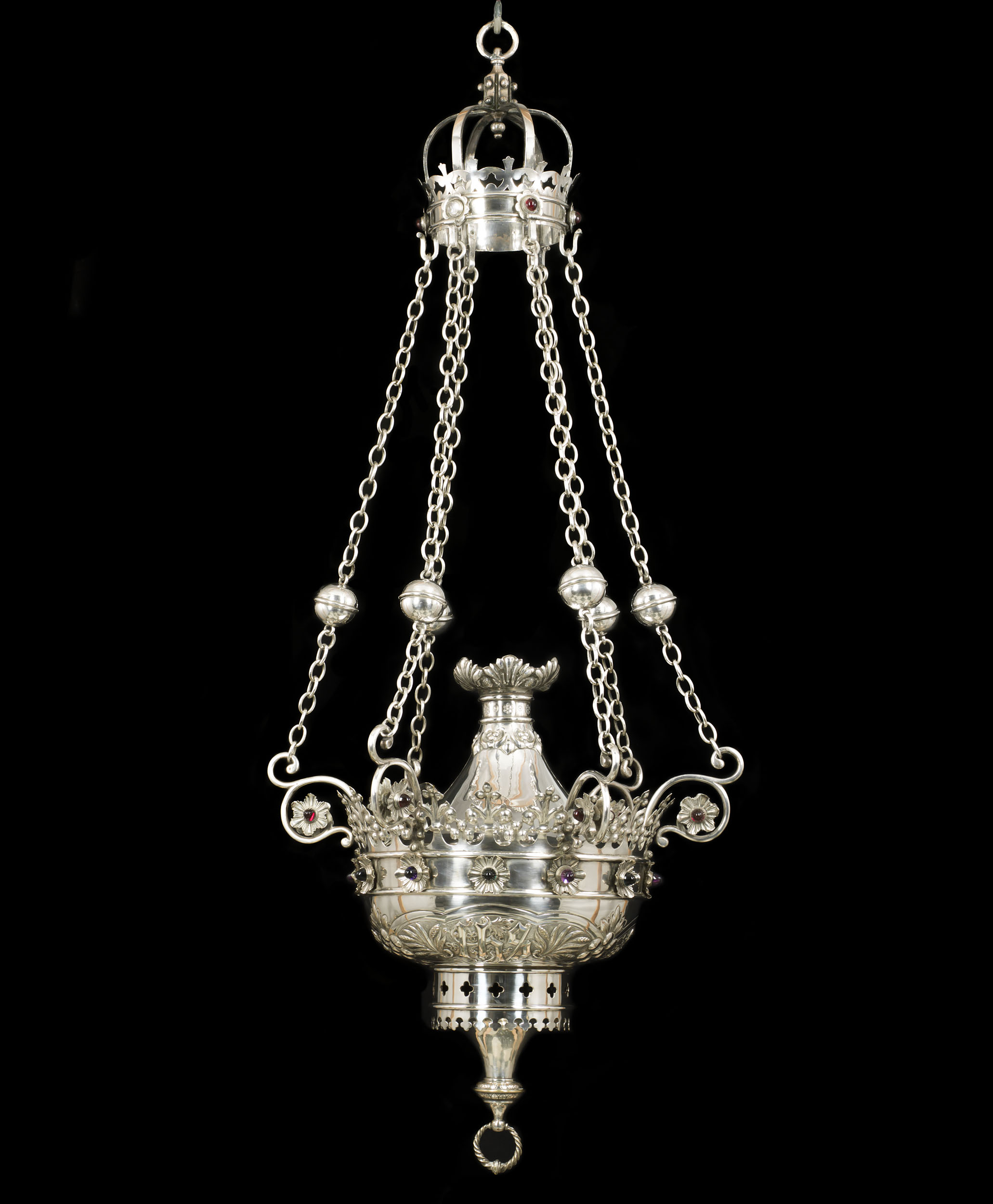 A Gothic Revival Silver Plated Incense Burner