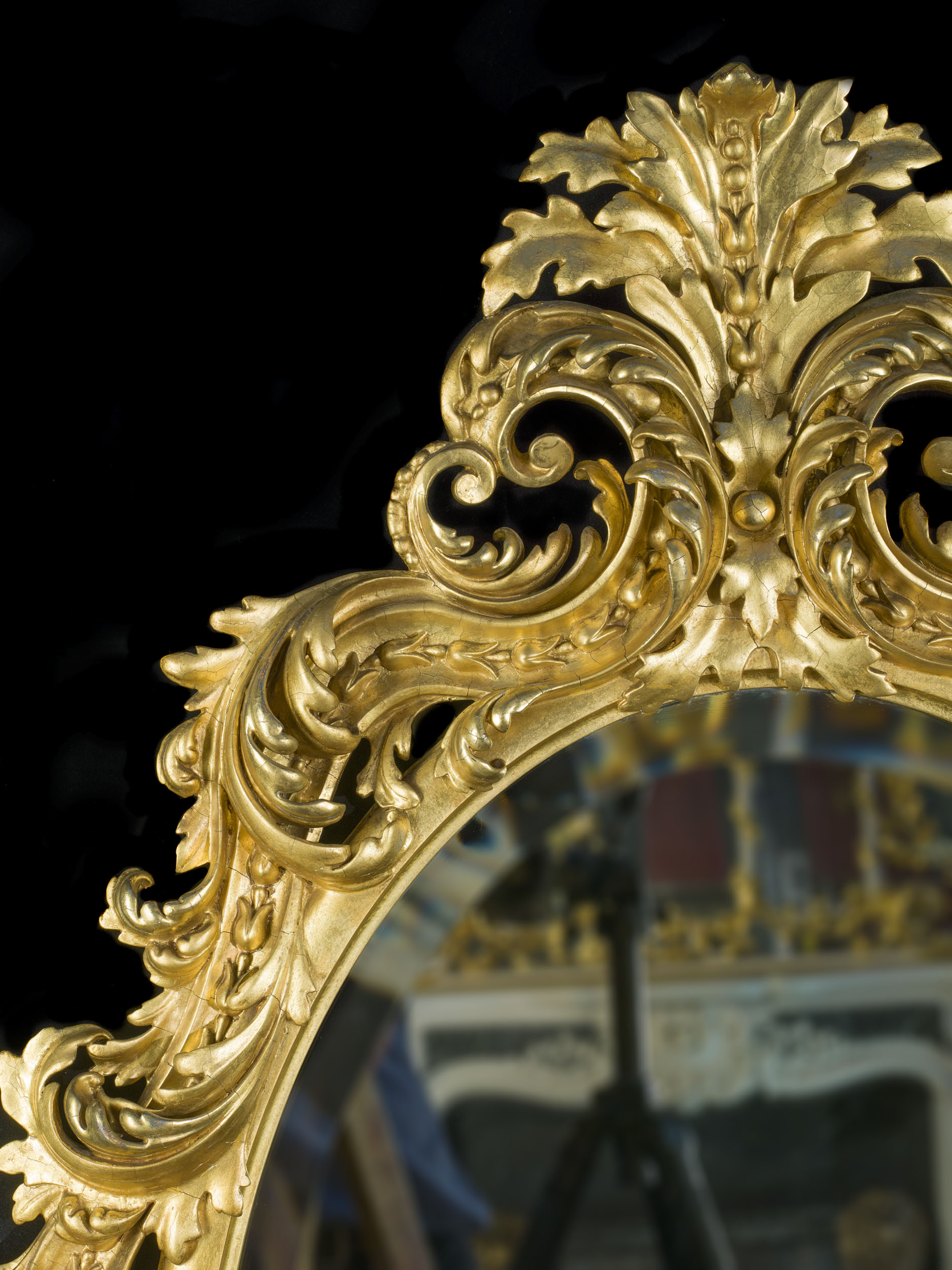 An Ornate Rococo Style Giltwood Wall Mirror