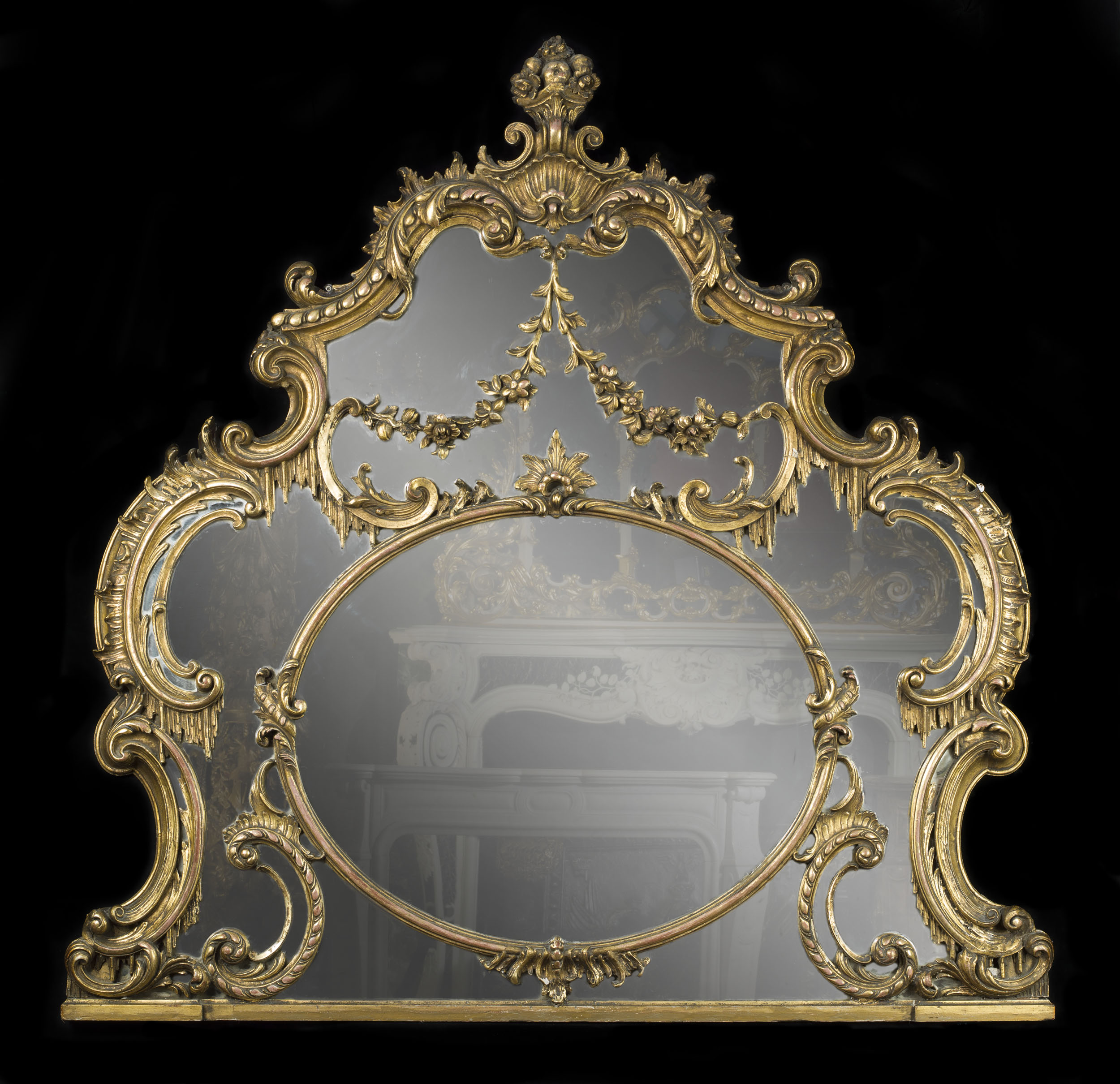 A Rococo Chippendale Style Overmantel Mirror