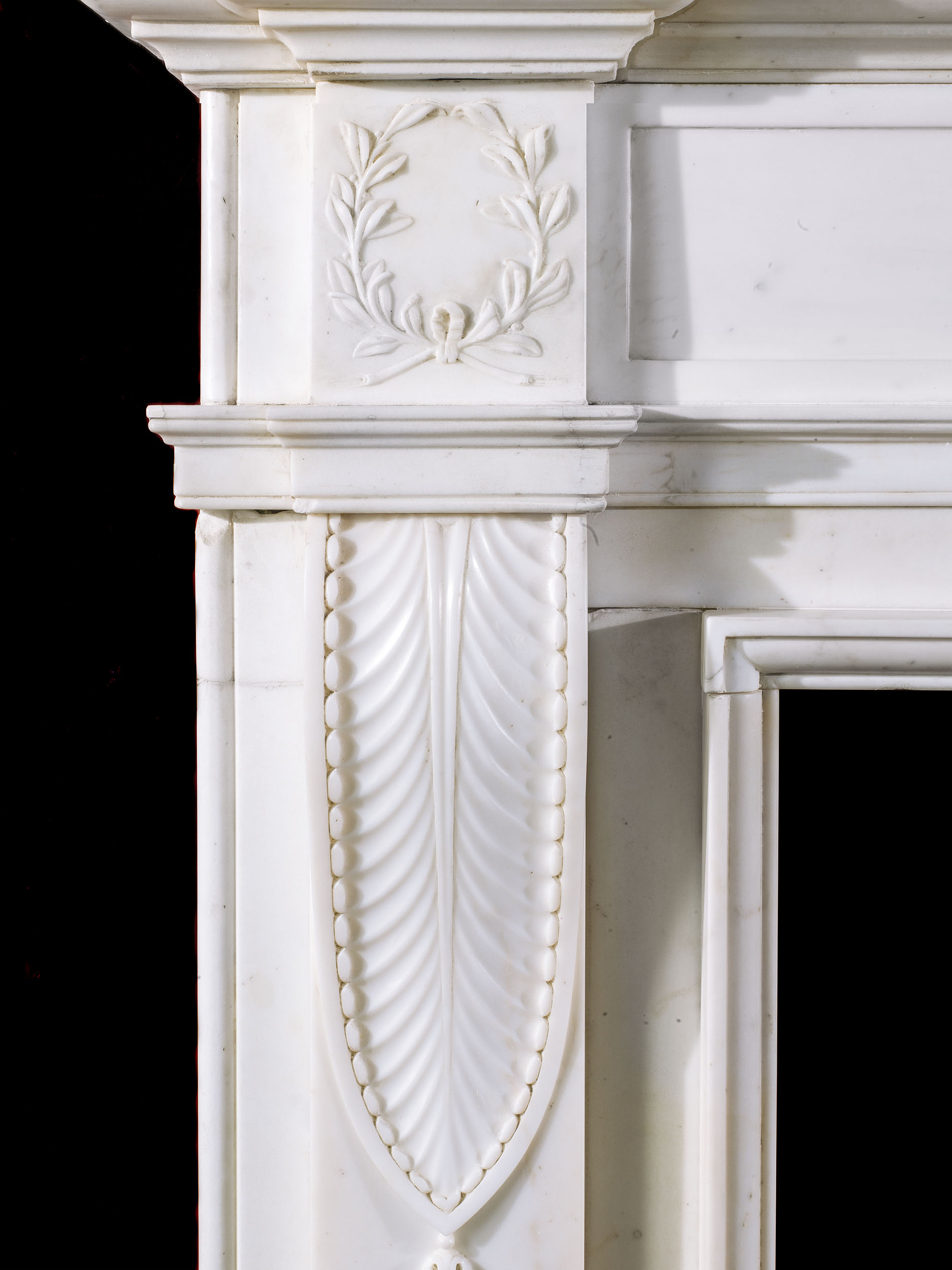 A Fine Statuary Marble Georgian Fireplace