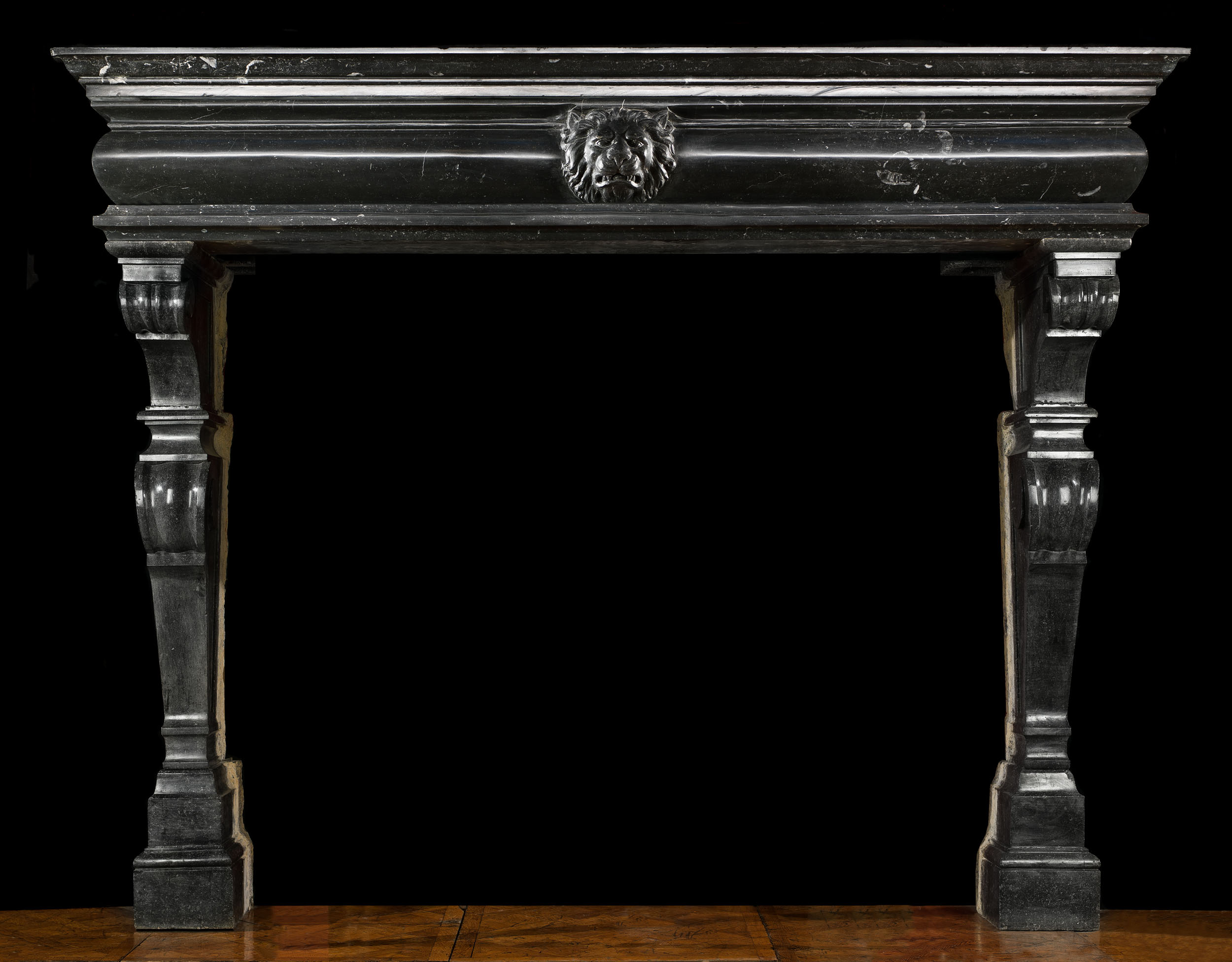 Baroque Fossil Stone Fireplace Mantel