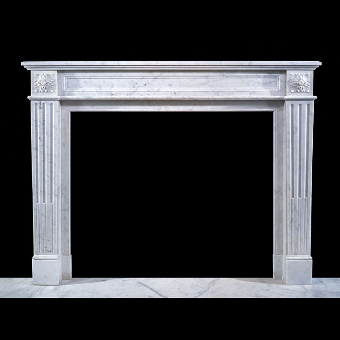 Louis XVI Carrara Marble Chimneypiece 