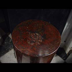 A Victorian Burgundy Marble Pedestal Column