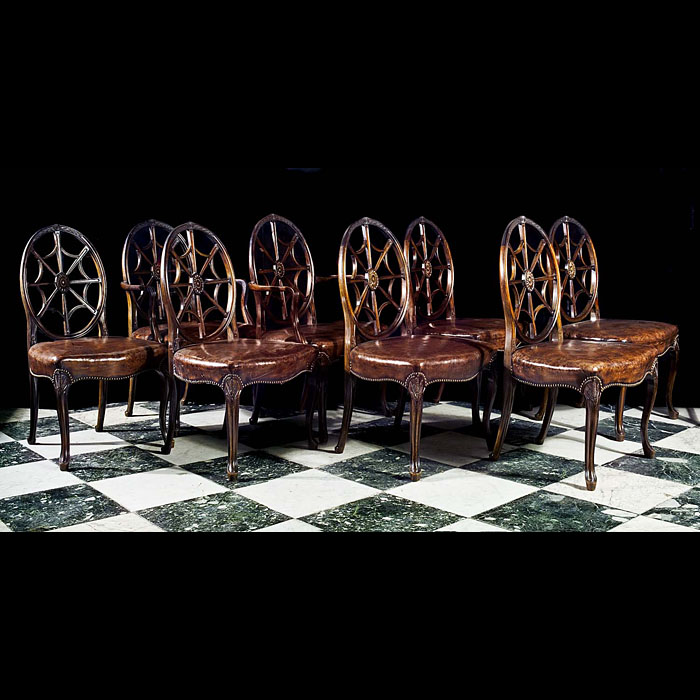 Georgian style set of eight mahogany dining chairs    