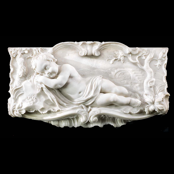 A Thomas Carter marble tablet of Eros