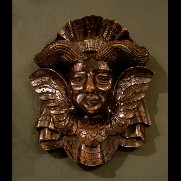 A Victorian Jacobean Style Oak Wall Mask