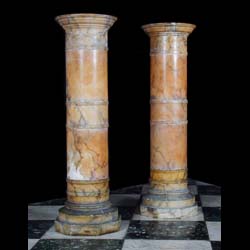 Alabaster pair of Victorian pedestals    