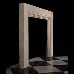 A Victorian Limestone Antique Bolection Fire Surround