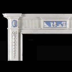 A Statuary Marble Georgian Style Fireplace
