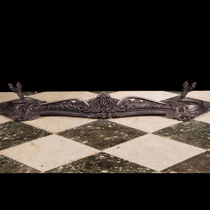 A Rococo Style Serpentine Fireplace Fender