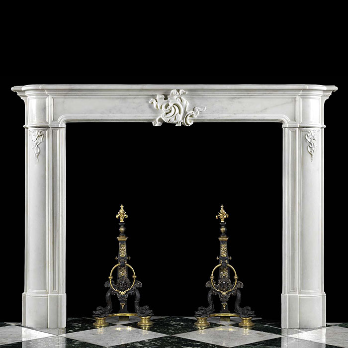 An Antique  Statuary Marble Fireplace Surround 