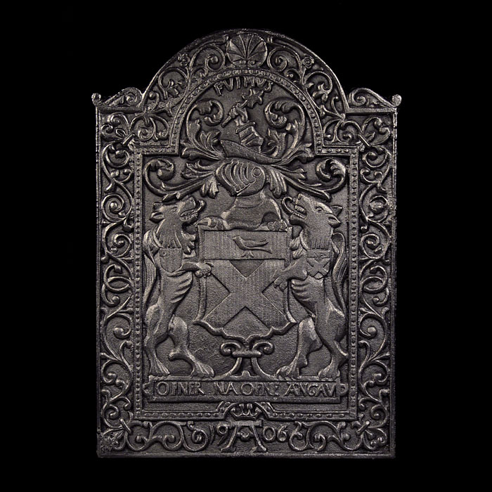 A Cast Iron Medieval Themed Fireback
