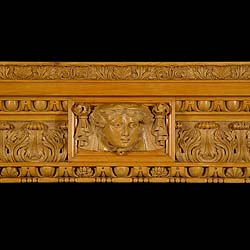 Antique Georgian English Rococo Chimneypiece in Carved Pine 
