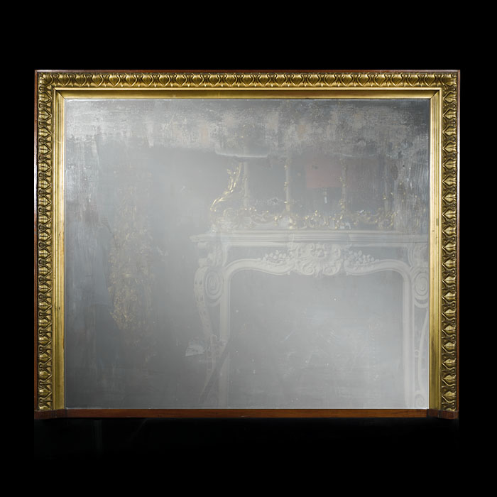 A giltwood Georgian style overmantel mirror
