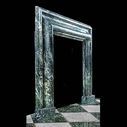 Large Verde Tinos Marble Bolection Fireplace