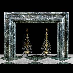 Large Verde Tinos Marble Bolection Fireplace