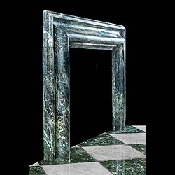 Large Verde Tinos Marble Bolection Fireplace