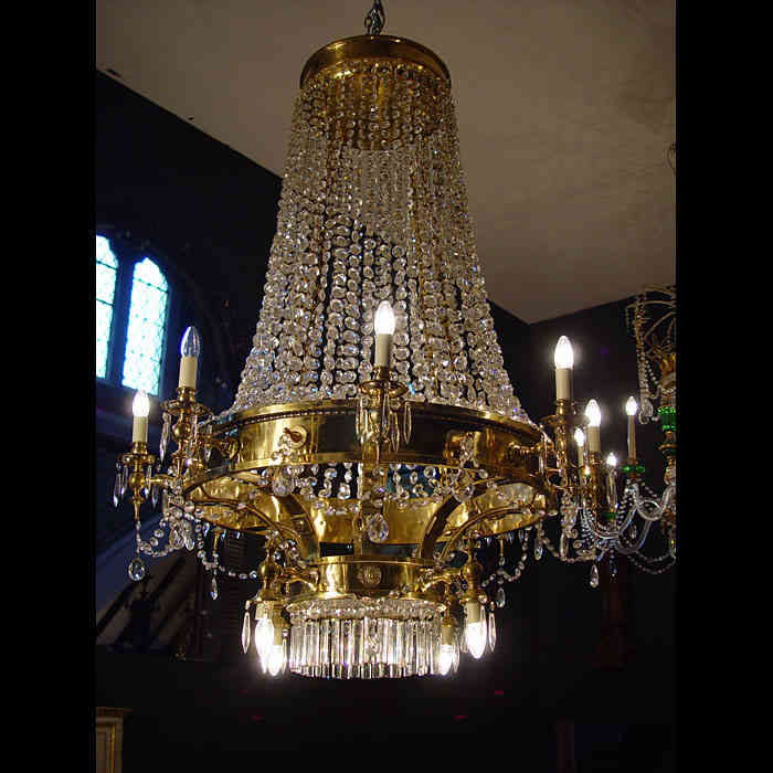 A Twelve Light Regency Style Chandelier