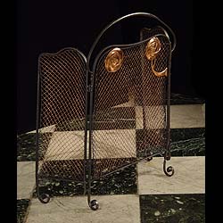 Folding Arts and Crafts wirework Fire Guard
