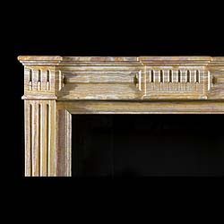 A Louis XVI Onyx Marble Fireplace Surround
