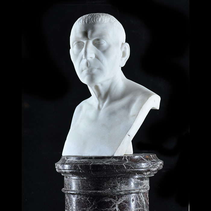 A Statuary Marble Bust of a Roman Senator