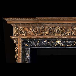 Antique Pine and Limewood Carved English Chimneypiece in the Georgian style 


